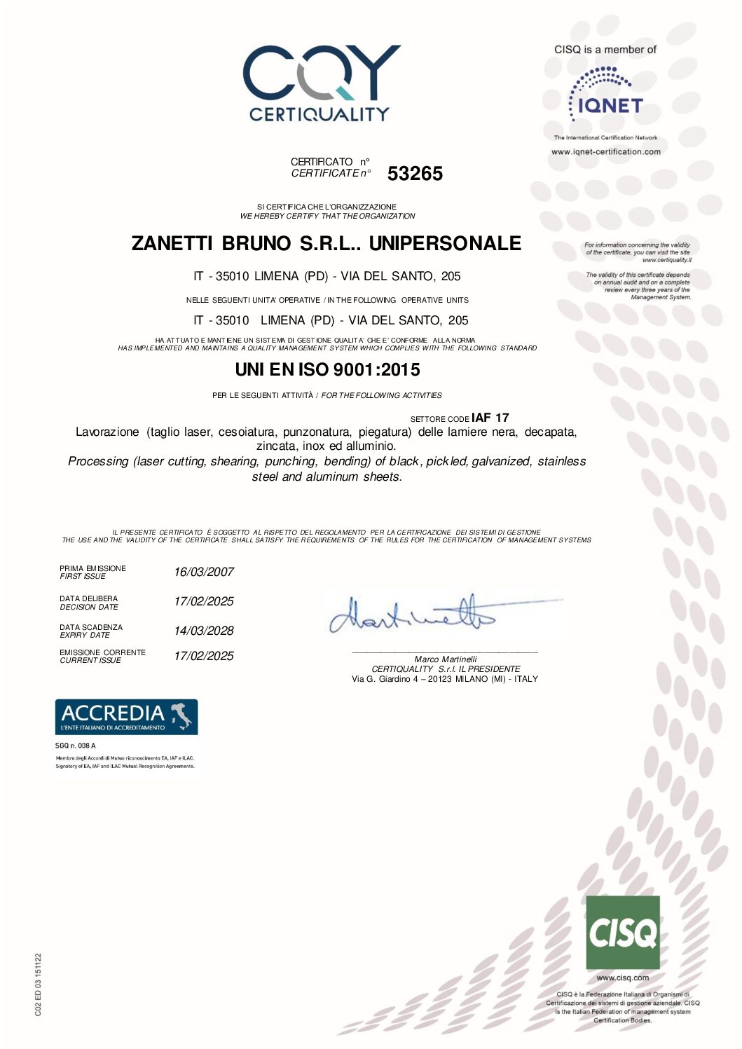 Zanetti Laser